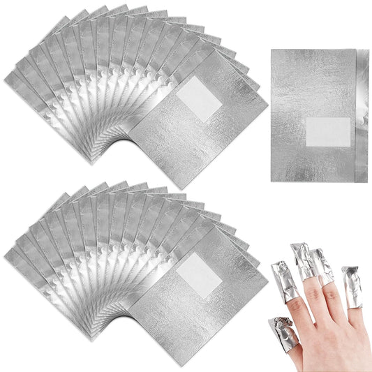 200-Piece Gel Nail Polish Remover Foil Wraps with Cotton Pads
