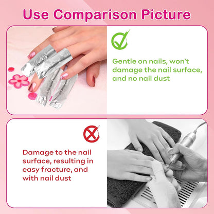 400-Piece Nail Polish Remover Foil Wraps – Soak-Off Gel Polish Removal Wraps