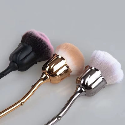 Rose Flower Nail Dust Brush – Ultra-Soft Nylon Manicure Cleaning Brush