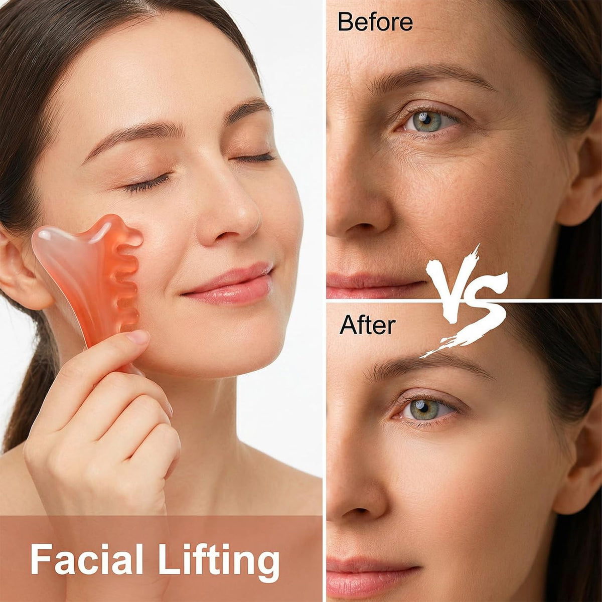 Resin Gua Sha Massage Tool – 4-in-1 Face and Body Scraping Tool