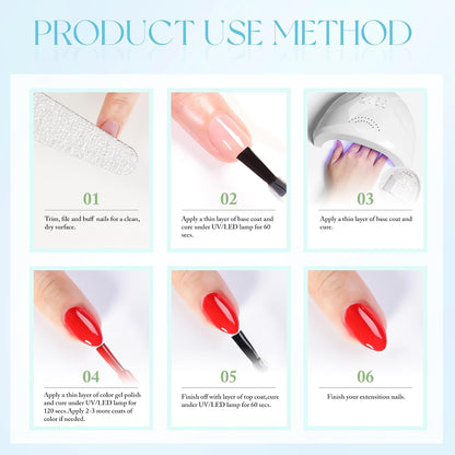 15ML Gel Nail Polish Pure Sheer Same Color Same Bottle Soak off Gel Polish Art Manicure Salon DIY at Home for Women (Mint Green Glow-A1315)