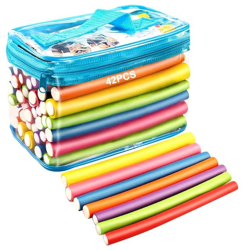 Heatless Flexible Foam Hair Curlers – 42 Pack Twist Curling Rods