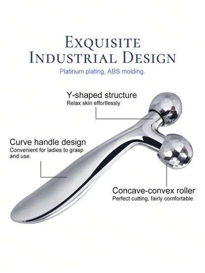 Metal Y-Shape Facial Roller Massager