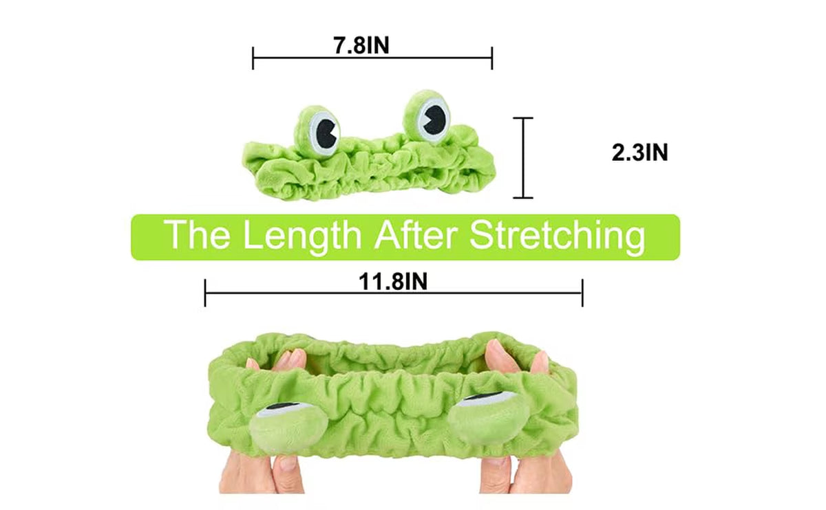 Frog Eye Elastic Spa Headband – Soft Green, Stretchy