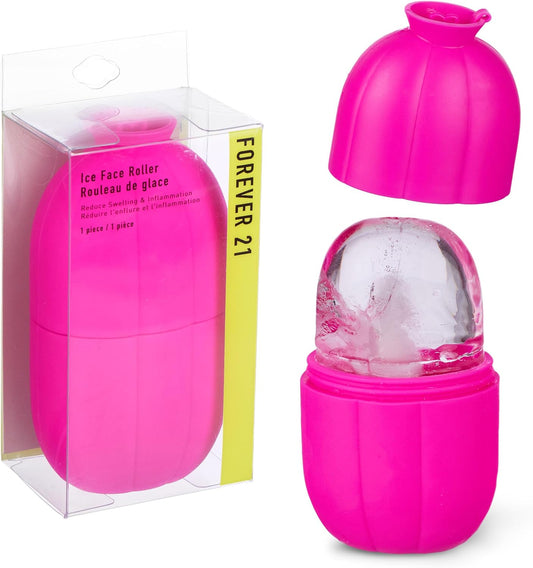 Pink Ice Roller for Face & Eyes – Reusable Facial Ice Mold Massager