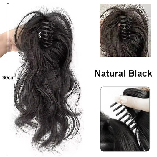 Short Curly Ponytail Claw Clip Extension