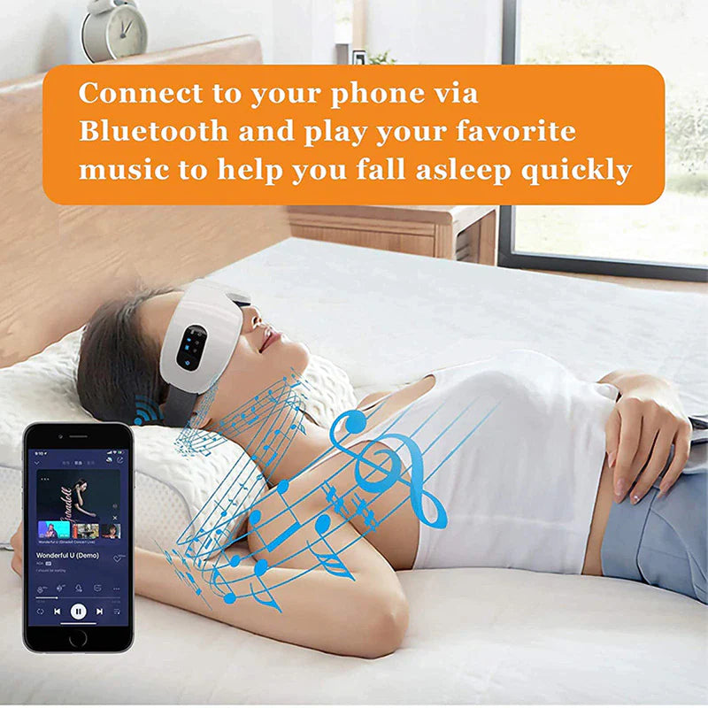 4D Smart Heated Eye Massager with Bluetooth and Vibration