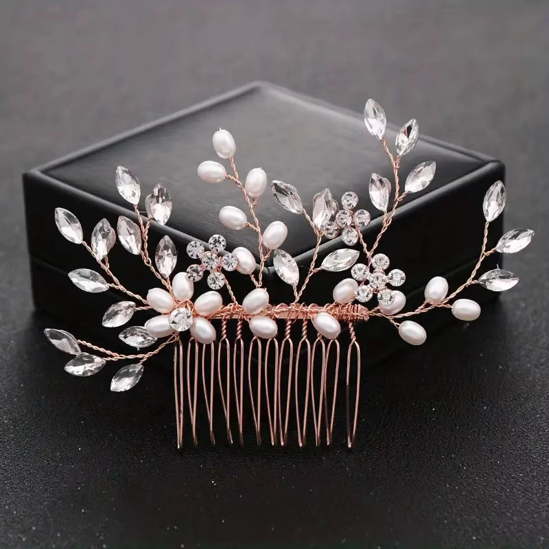 Pearl and Rhinestone Bridal Hair Comb