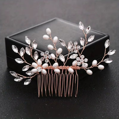 Pearl and Rhinestone Bridal Hair Comb