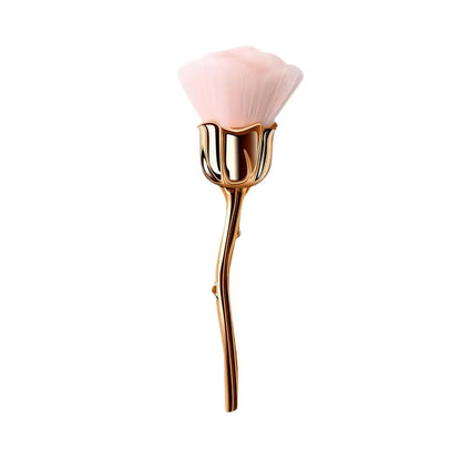 Rose Flower Nail Dust Brush – Ultra-Soft Nylon Manicure Cleaning Brush