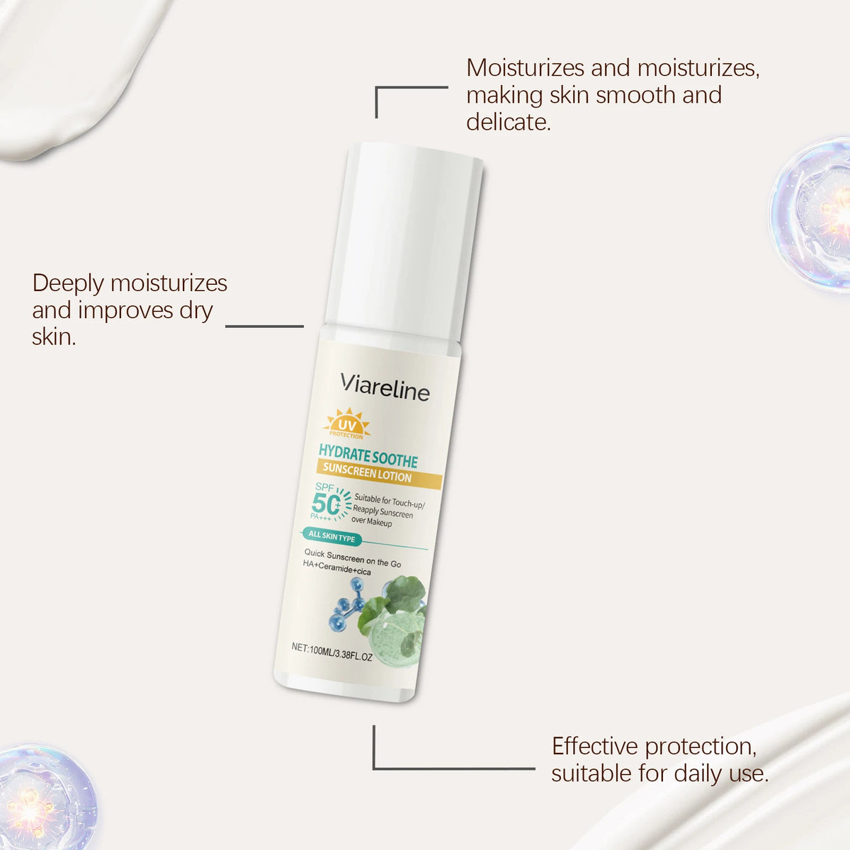 Viareline Hydrating Sunscreen Lotion Lasting Nourishing