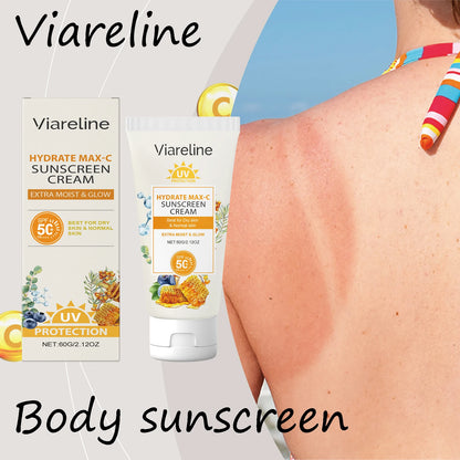 Viareline Sunscreen Cream Summer Moisturizing Gentle Soothing
