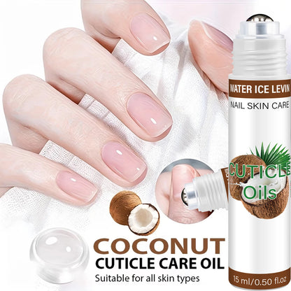 Roll-On Coconut Cuticle Care Oil Nail Skin Moisturizer Soften