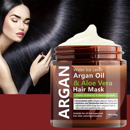 Argan Oil Aloe Vera Hair Mask Collagen Keratin Treatment Hairs