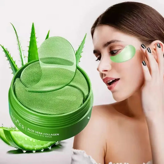 SADOER Aloe Vera Collagen Eye Mask, Anti-Wrinkle, Reduce Dark