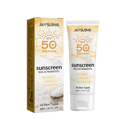 Probiotic Organic Rice Sunscreen Prevent Tanning Reduce Risk