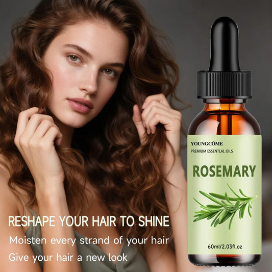 YOUNGCOME Natural Rosemary Essential Oil, Repairs Damaged Hair