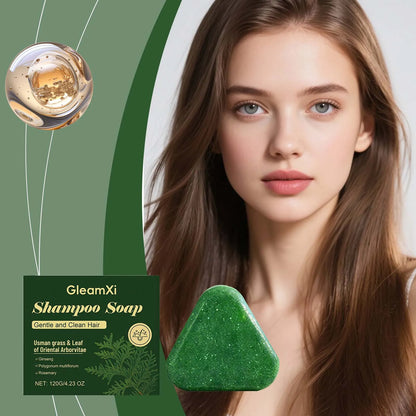 Usman Grass Chamaecyparis Leaf Shampoo Bar - Gentle Cleansing