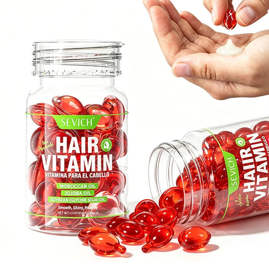 Hair Care Capsules Argan Jojoba Oils + Vitamins ACE/B5 Smooths