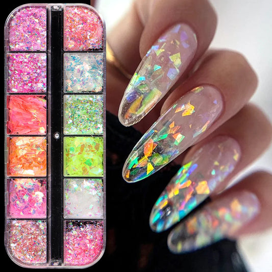 Aurora Chameleon Nail Glitter Flakes