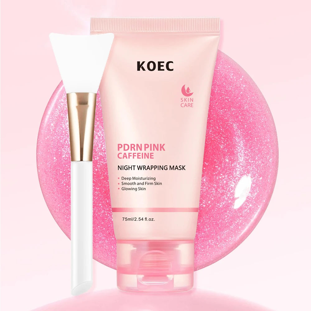 KOEC PDRN Pink Caffeine Overnight Face Mask Sleeping