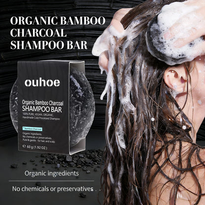 Bamboo Charcoal Shampoo Bar Deep Cleansing Scalp Hair