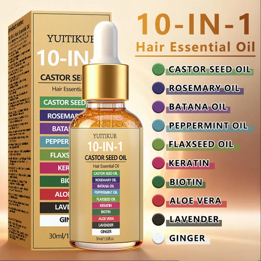 YUITIKUE 10-IN-1 Castor Seed Hair Oil | Natural Blend Of Batana