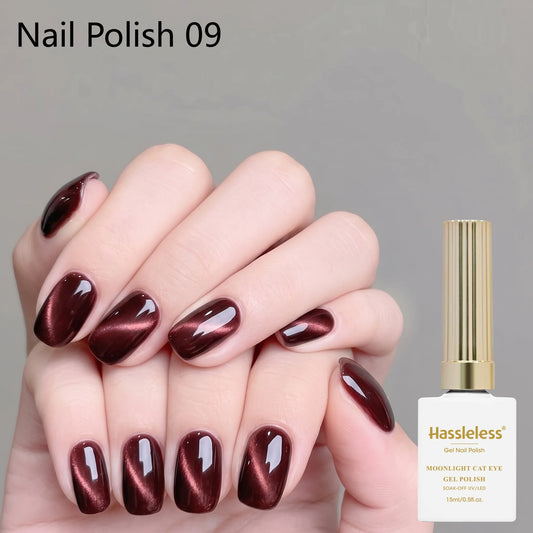 Hassleless Ruby Cat's Eye Magnetic Nail Polish White