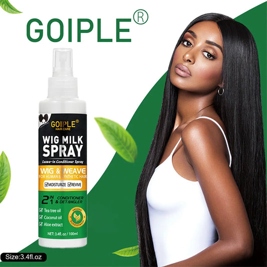 GOIPLE 100ml 2 In 1 Professional Wig Milk Spray Leave-In