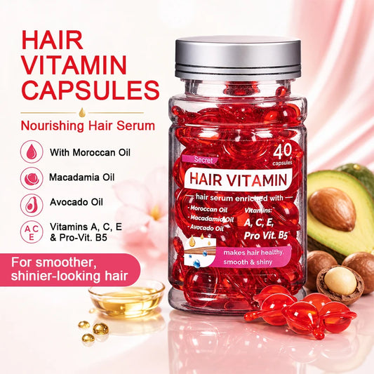 Amococo 6/8pcs Hair Vitamin Serum 40 Capsules Each Moroccan Oil