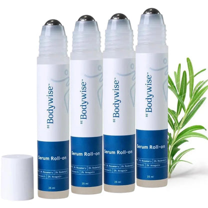 Portable Metal Roller Hair Serum Natural 3% Rosemary Extract
