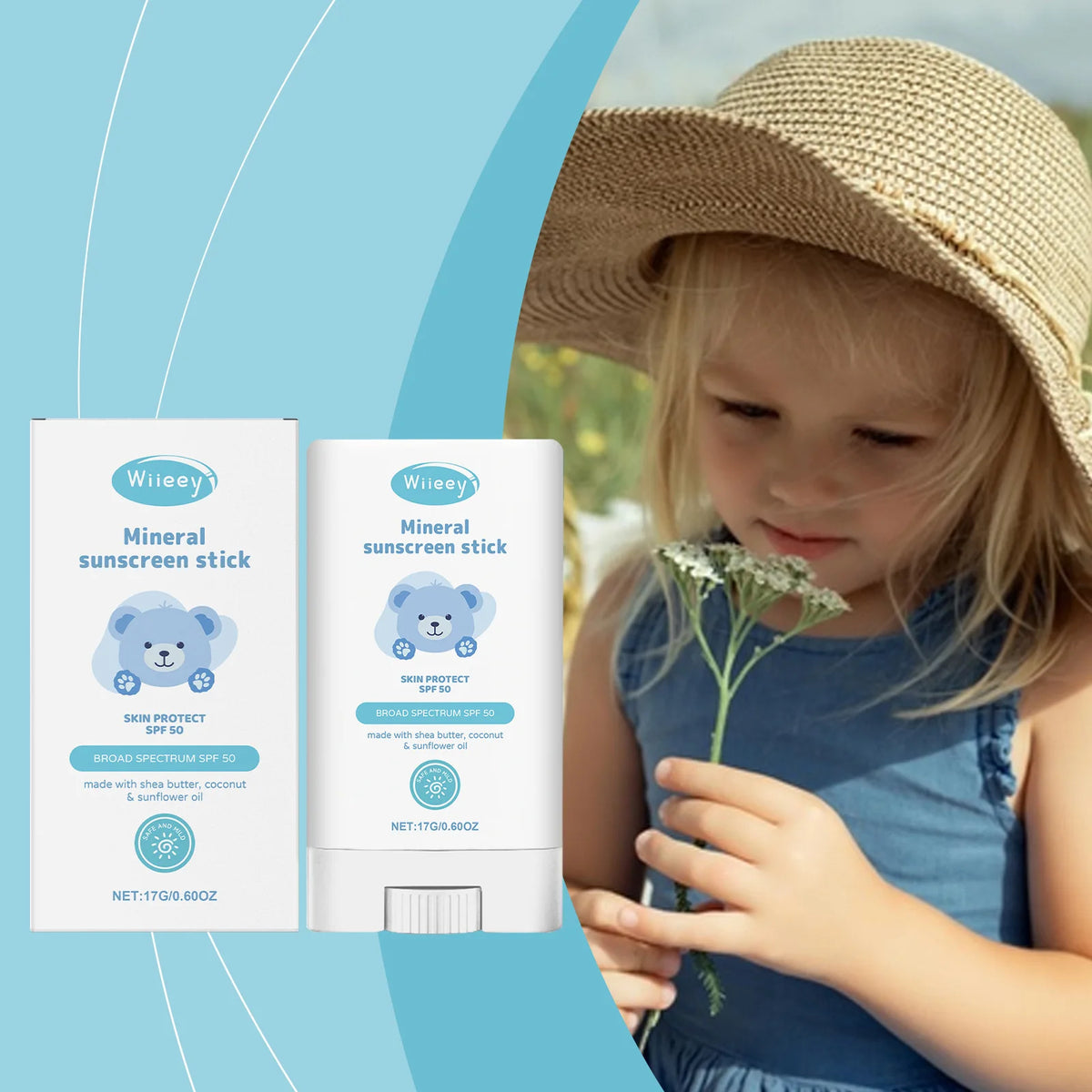 Children's Mild Sunscreen Stick Refreshing Not Irritating SPF 50