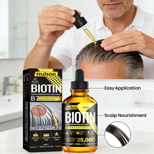 Biotin Hair Oil Collagen Scalp Serum Strengthening Treatment