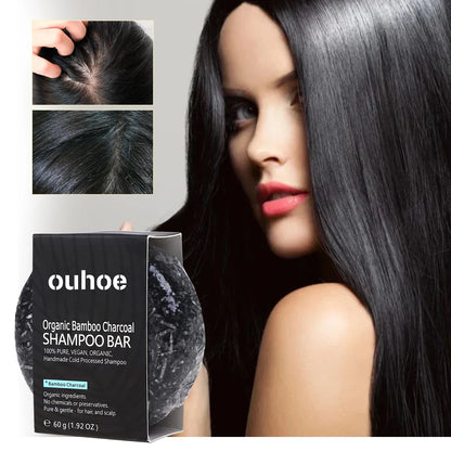 Bamboo Charcoal Shampoo Bar Deep Cleansing Scalp Hair