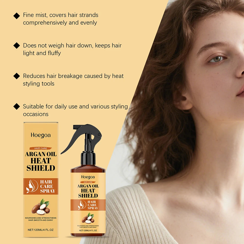Argan-Oil Heat Shielding Hair Care Spray Moisturizing Smoothing