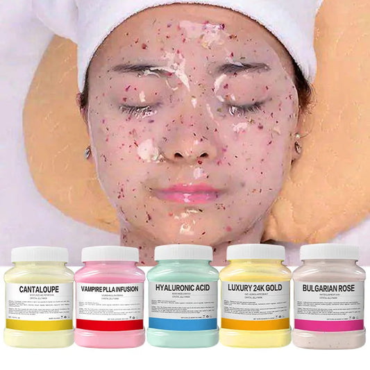 Hydrating 24K Gold Soft Mask Powder Rose Petal Crystal Jelly Mask