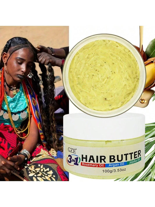 GZE 3 in 1 Hair Butter Nourishing Cream with Rosemary, Argan