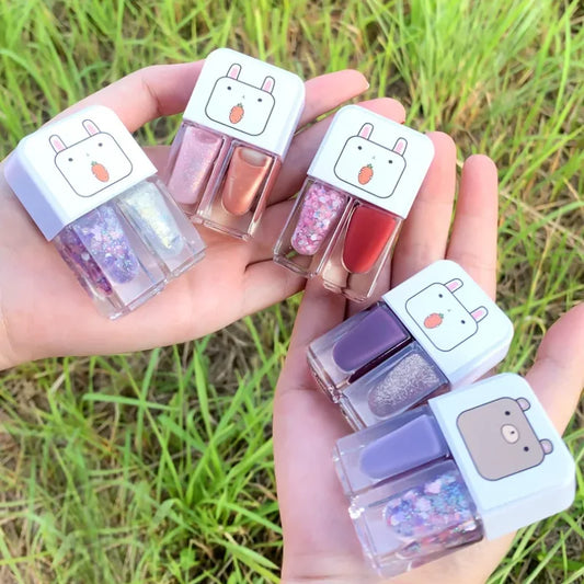 Water-based Nude Icy Nail Polish Twin Star Set