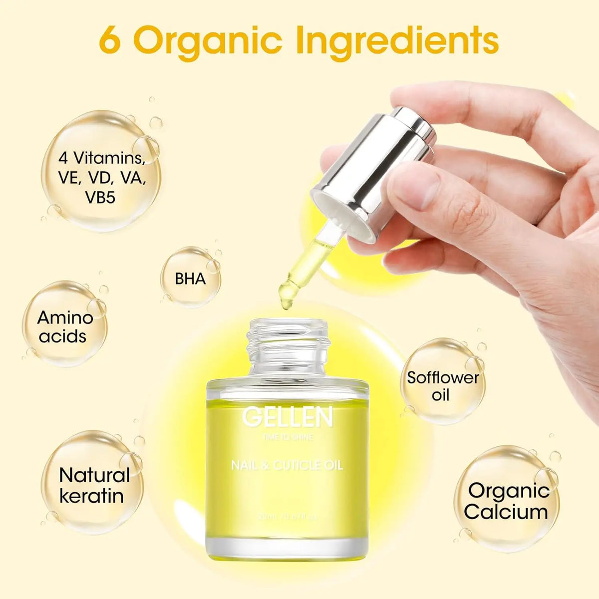 Keratin Vitamin E Nail Strengthening Serum Organic Cuticle