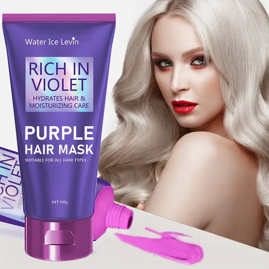 Purple Hair Mask Keratin Deep Nourishing Dry Frizzy Hair