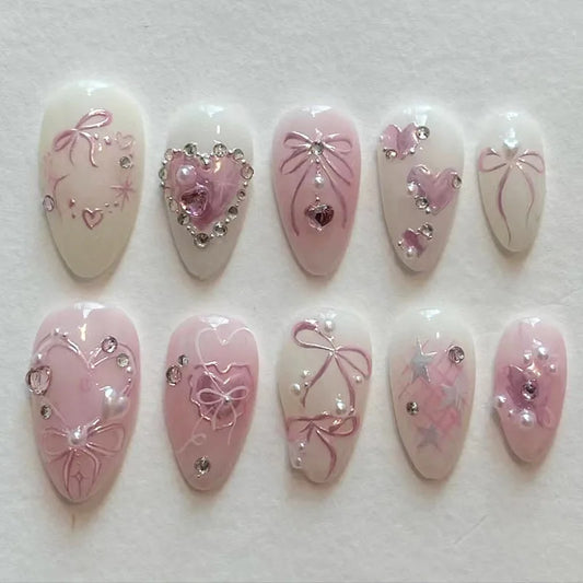 Sweet Detachable Press-On Nail Set
