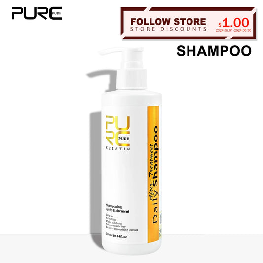 PURC Daily Shampoo Hair Scalp Cleaning Treatment Keratin