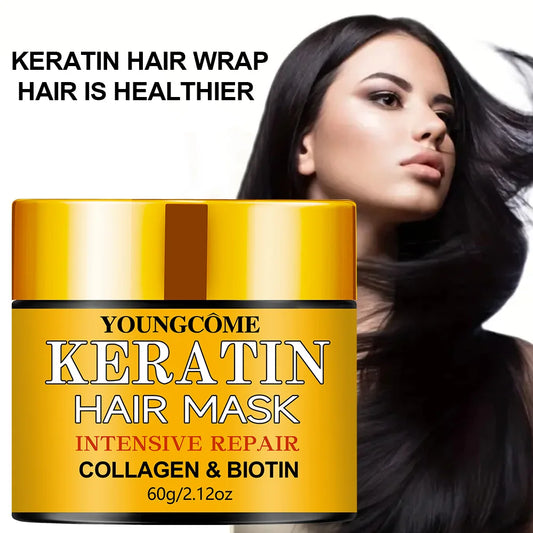 Biotin Collagen Keratin Hair Mask for Dry Hair, Deep Conditioning