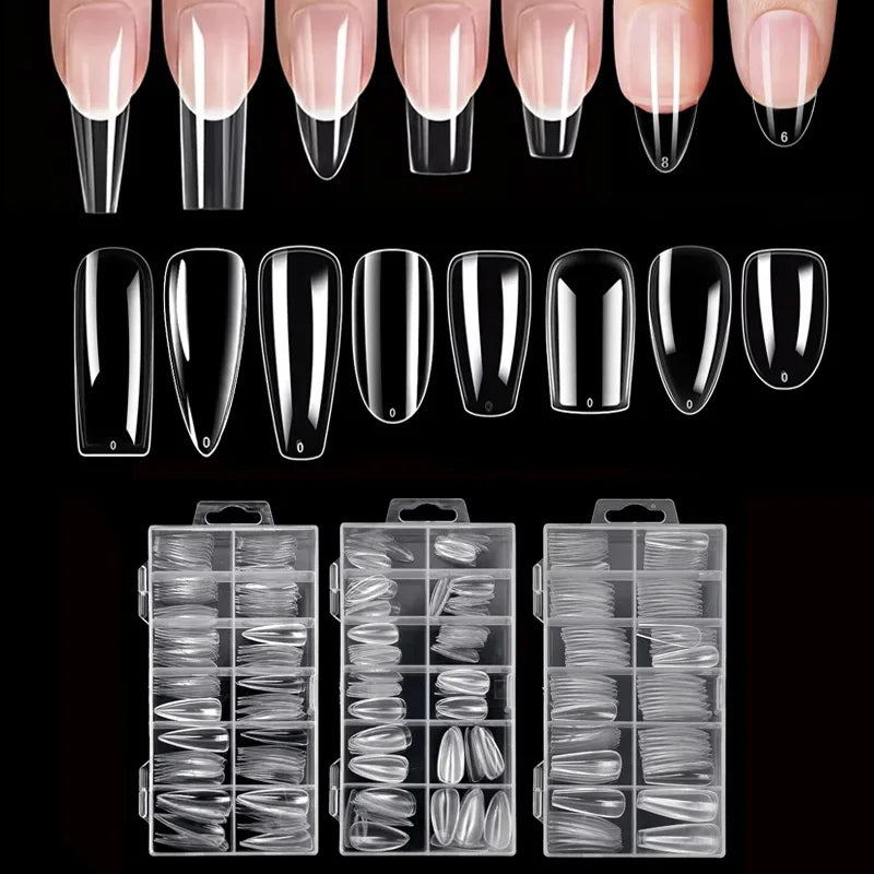 Clear Nail Tip Set – 12 Sizes