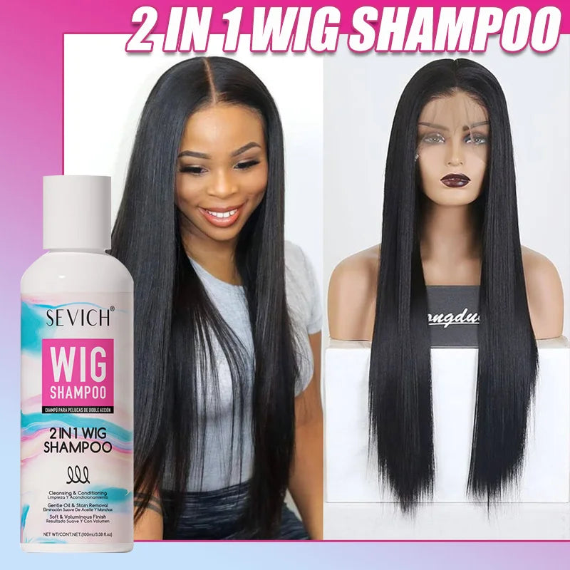 2-IN-1 Professional Wig Shampoo Conditioner Deep Cleansing