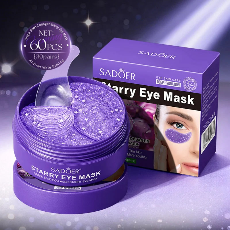 SADOER Grape Crystal Collagen Eye Mask Anti Dark Circles Under