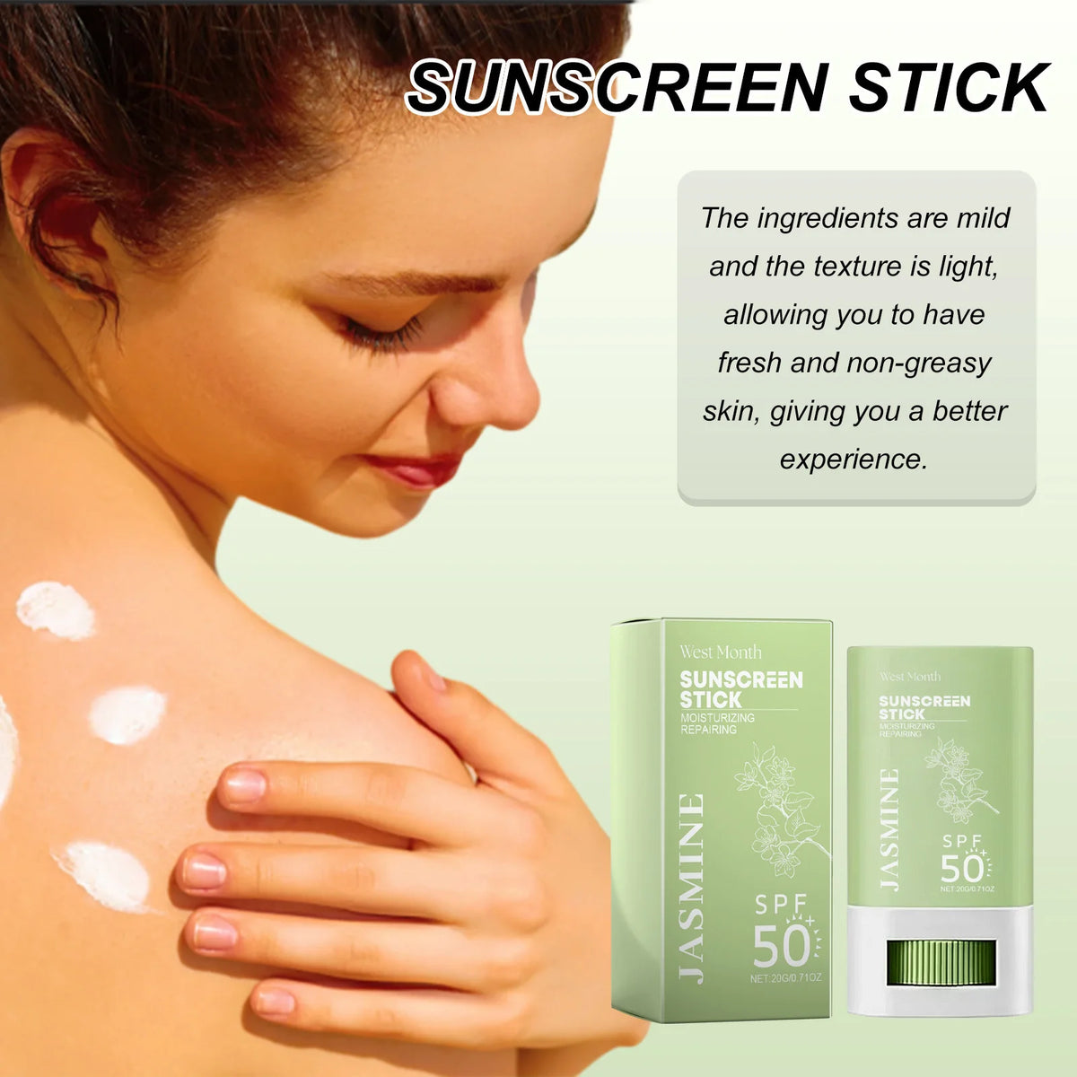 SPF 50+ Sunscreen Stick UV Protective Brightening Waterproof