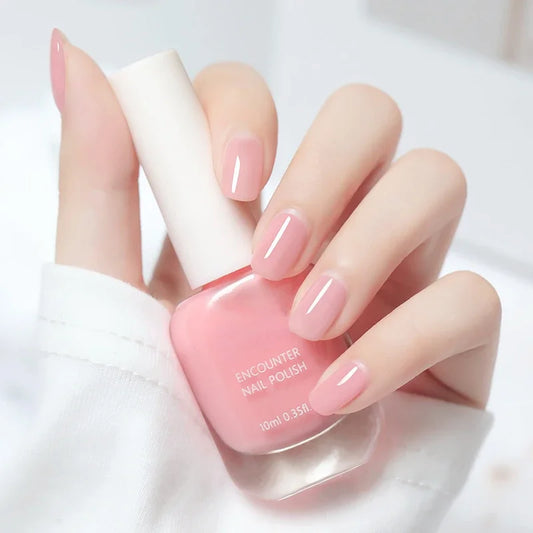 Pink Water-based Nail Polish Long Lasting Tearable Quick Dry