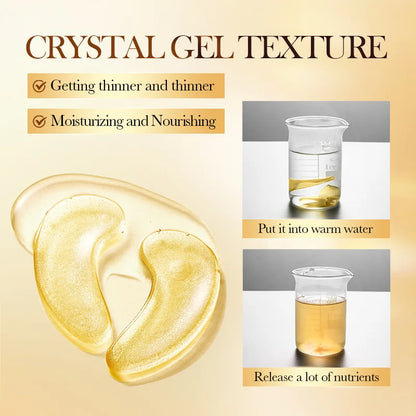 20Pcs=10Pairs Gold Collagen Crystal Eye Mask Skincare Eye Patches