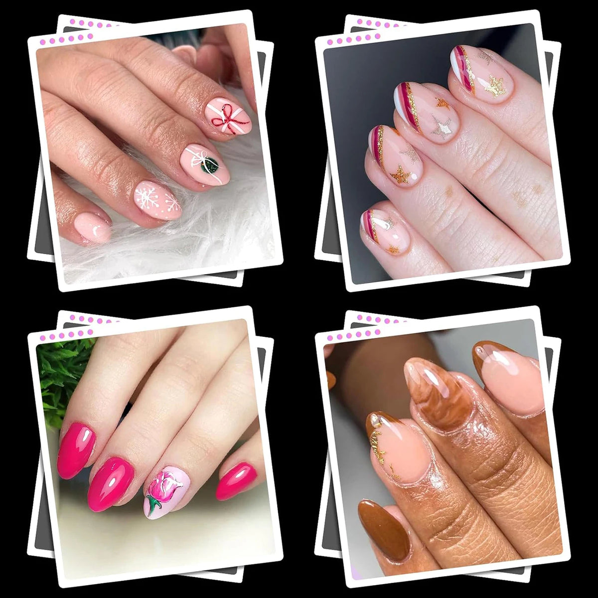 Short Almond Frosted Press-On Nails